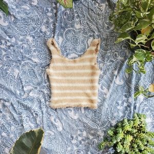 Urban Outfitters Fuzzy Striped Tank Small Free Shipping